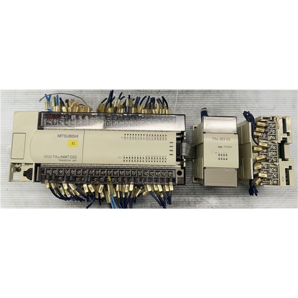 Mitsubishi #FXan-64MT-DSS Programmable Controller w/#FXon-8EX-ES/UL & #FX2n-4DA