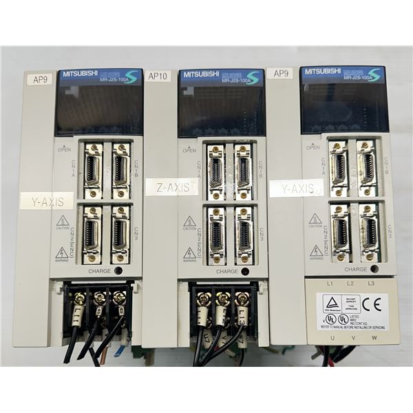 (3) Mitsubishi #MR-J2S-100A AC Servo Drives