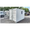 Image 1 : GREY 12' 10,120 MAX CAPACITY INDUSTRIAL OFFICE / SECURITY TRANSPORT CONTAINER WITH