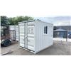 Image 1 : GREY 10' 9,920 MAX CAPACITY INDUSTRIAL OFFICE / SECURITY TRANSPORT CONTAINER WITH