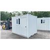 Image 2 : GREY 10' 9,920 MAX CAPACITY INDUSTRIAL OFFICE / SECURITY TRANSPORT CONTAINER WITH
