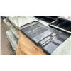Image 2 : STACK OF 50 SKLP DARK GREY 12"L X 37"W INDUSTRIAL CORRUGATED METAL ROOF / WALL SHEETING