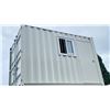 Image 2 : GREY 12' 10,120 MAX CAPACITY INDUSTRIAL OFFICE / SECURITY TRANSPORT CONTAINER WITH