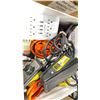Image 2 : BOX OF ASSORTED ELECTRICAL - POWER CORDS, WIFI SMART CAMERA, CONTROL PEDAL,