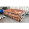 Image 1 : APPROX. 30 METAL 114"W X 71"H INDUSTRIAL SITE FENCING & PALLET OF ASSORTED METAL FEET