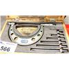 Image 2 : MITUTOYO OUTSIDE MICROMETER W/WOODEN CASE AND  INSIDE MICROMETER W/WOODEN CASE