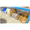 Image 1 : 4 HEAVY DUTY 100RA BENDING DIES, 3 LARGE HEAVY DUTY ROLLERS, BOX OF RUBBER DIVIDERS, & PARTS BIN OF