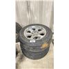 Image 1 : PAIR OF 275/60/R20 GOODYEAR WRANGLER MUD + SNOW TIRES ON CHROME DODGE RIMS