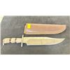 Image 3 : CUSTOM MADE BONE HANDLE BOWIE KNIFE