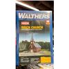 Image 3 : WALTHERS HO SCALE MODEL TRAIN SCENIC STRUCTURES - TWO STORY FARM HOUSES, BRICK CHURCH & A ATHERAN