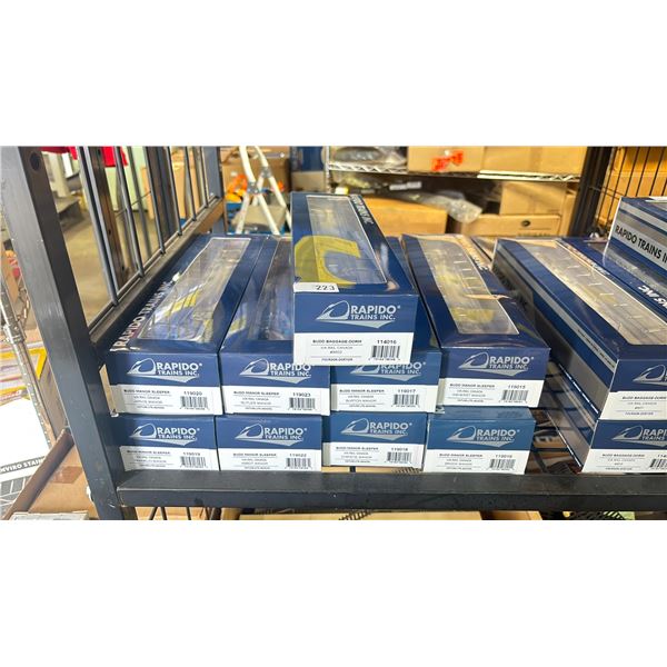 9 RAPIDO TRAINS INC ASSORTED HO SCALE MODEL TRAINS