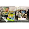 Image 1 : SHELF OF SCENIC STRUCTURES & 3 BOXES OF MODEL TRAIN SCENERY/LANDSCAPE ACCESSORIES