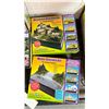 Image 5 : SHELF OF SCENIC STRUCTURES & 3 BOXES OF MODEL TRAIN SCENERY/LANDSCAPE ACCESSORIES