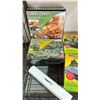Image 6 : SHELF OF SCENIC STRUCTURES & 3 BOXES OF MODEL TRAIN SCENERY/LANDSCAPE ACCESSORIES