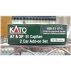 Image 5 : KATO F7 A+B LOCOMOTIVE SET & AT & SF EI CAPITAN 2 CAR ADD ON SET N SCALE MODEL TRAINS
