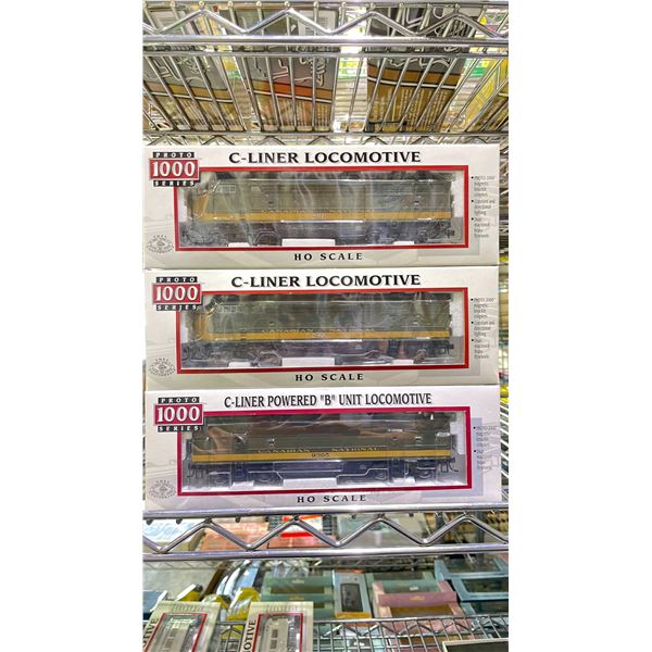 3 PROTO 1000 SERIES CANADIAN NATIONAL HO SCALE MODEL TRAINS
