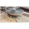 Image 2 : RATANA DELUXE ROUND CONVERSATION TABLE WITH 1/8" GLASS TOP & UMBRELLA SLOT 42" X 25" *NEW