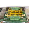 Image 2 : SHELF OF ASSORTED JOHN DEERE DIE CAST VEHICLES, DECORATIVE LIGHT SET & MORE