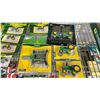 Image 3 : SHELF OF ASSORTED JOHN DEERE DIE CAST VEHICLES, DECORATIVE LIGHT SET & MORE