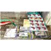 Image 2 : SHELF OF FARM COUNTRY DIE CAST VEHICLES, RAILROAD FLAGS, SCENIC MASTERS TRACTORS & MORE