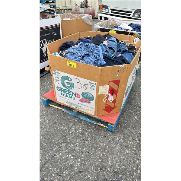 PALLET OF ASSORTED CLOTHING