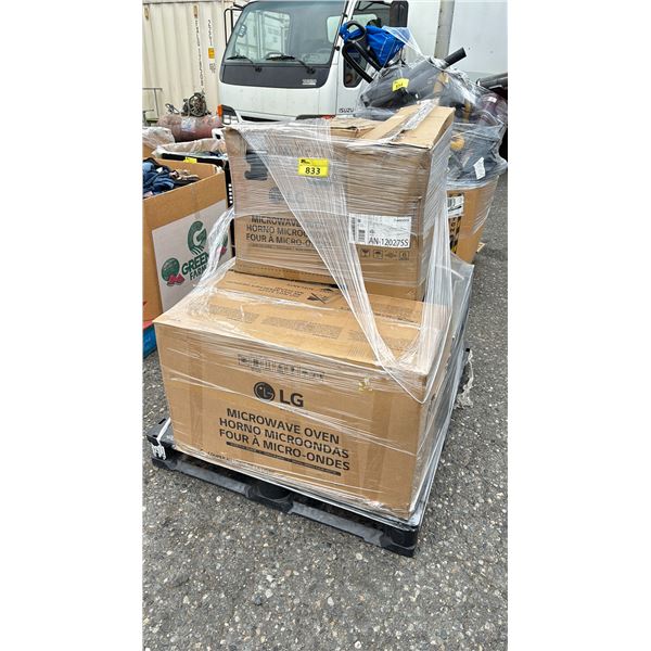 PALLET OF ASSORTED MICROWAVE OVENS (UNKNOWN WORKING CONDITION, MAY BE MISSING PARTS & PIECES)
