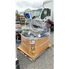 Image 1 : PALLET OF ASSORTED ITEMS INCLUDING; VACUUMS, DESK FAN, TOWER FAN & MORE (UNKNOWN WORKING CONDITION,