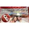 Image 2 : RED FLEECE LINED HEATED BLANKET WITH 3 HEATING LEVELS