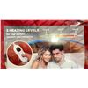 Image 2 : RED FLEECE LINED HEATED BLANKET WITH 3 HEATING LEVELS