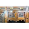 Image 3 : ANTIQUE 72" T X 72" W X 20" D SIDEBOARD WITH MIRROR