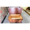 Image 2 : WOODEN STORAGE CHEST 35.5"W X 19"D X 23"T