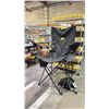 Image 1 : EDGE LARGE BLACK FOLDING CAMPING CHAIR WITH COVER & 6 CUP HOLDERS