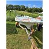 Image 1 : 14' Fibreglass Boat with Calkins Trailer - No Engine
