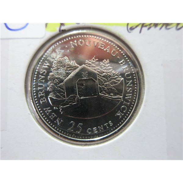 1992 CANADA NEW BRUNSWICK PROOF CAMEO QUARTER