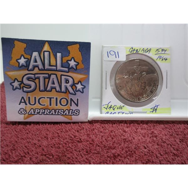 1534 - 1984 JAQUE CARTIER CANADA CH/BU $1 COIN