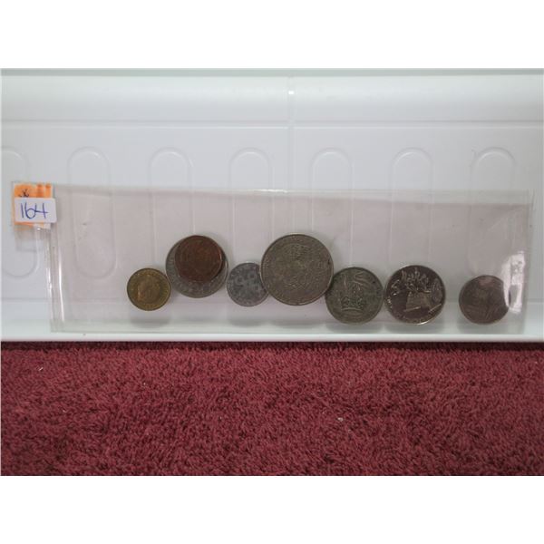 STOCK ROW OF NINE WORLD COLLECTABLE COINS