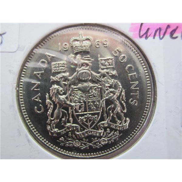 1969 Uncirculated Canada Half Dollar