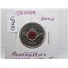 Image 3 : 2004 Remembering WWI Canada Colored Poppy Quarter