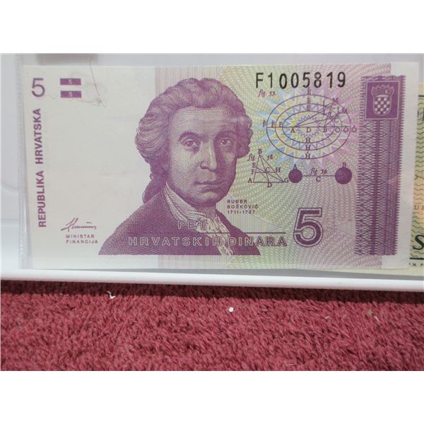 2 Foreign Bank Notes (Indonesia & Hrvastska)