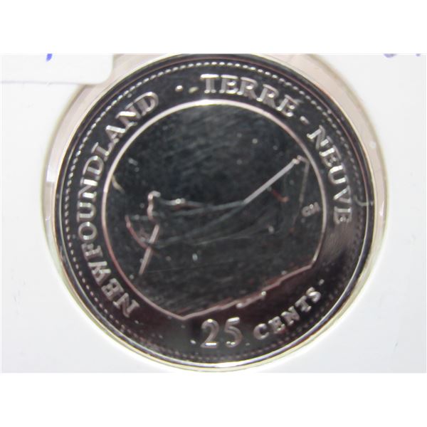 1992 Canada Proof Cameo Newfoundland Quarter