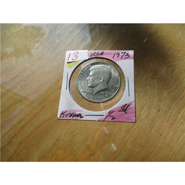 1973 USA LIBERTY KENNEDY HALF DOLLAR