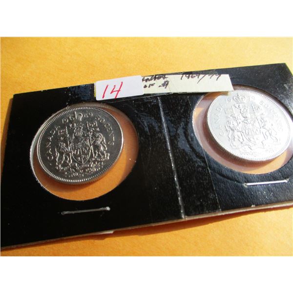 1969 - 1979 CANADA HALF DOLLAR