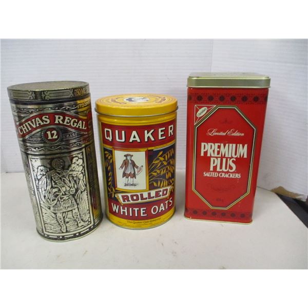 COLLECTABLE:  3 TINS & 1 ADDING MACHINE - BOX