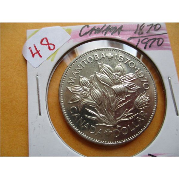 1870 - 1970 CANADA MANITOBA DOLLAR