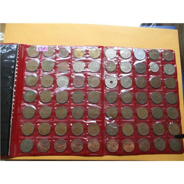 ALBUM OF 70 WORLD & CANADIAN COLLECTABLE COINS