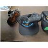 Image 2 : GOGGLES, 3 HATS & 1 GREEN BAG