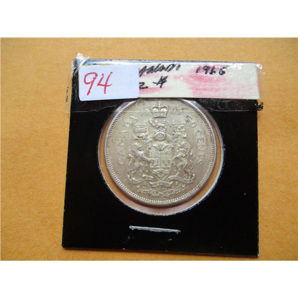 1965 CANADA SILVER HALF DOLLAR