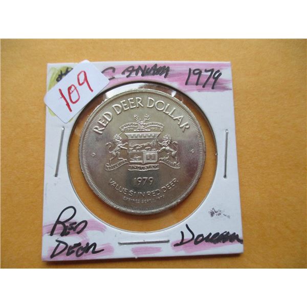 1979 BU SCARCE DATE RED DEER DOLLAR