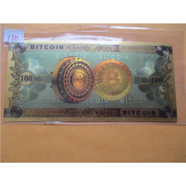 100 BIT COIN BANK NOTE