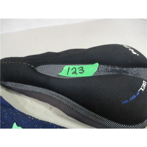 UNCLAIMED STORAGE:  BIKE SEAT, 4 PROTECTIVE CUFFS